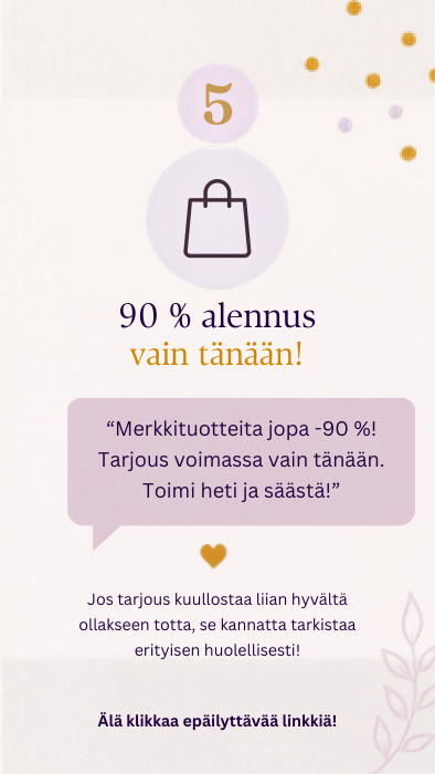 Infograafi: 90 % alennus vain tänään!